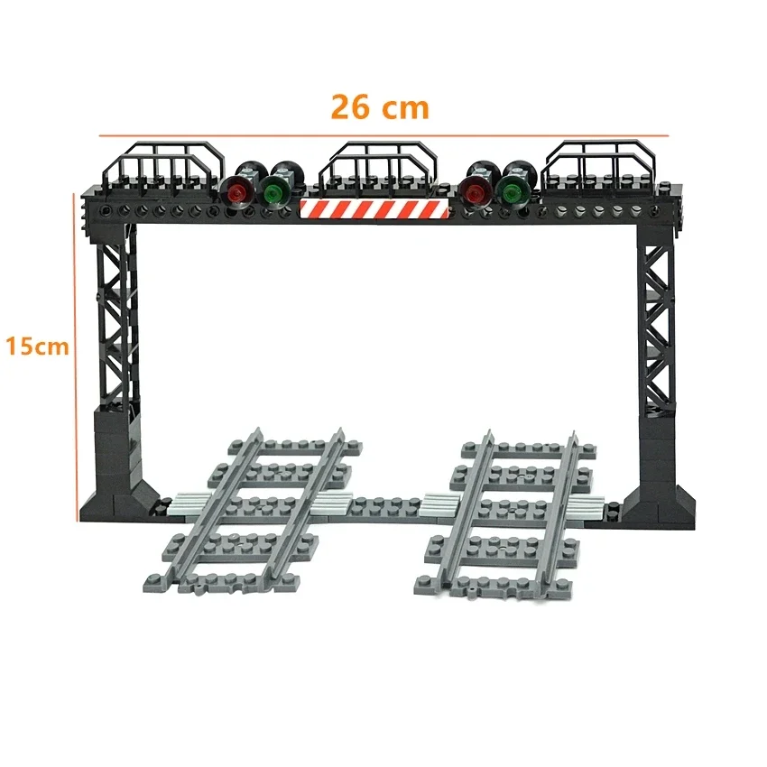 Kreativer Zug Ampel Modell Straße Straßen signal Lampe Baustein kompatibel mit Stadtverkehr Bau zubehör