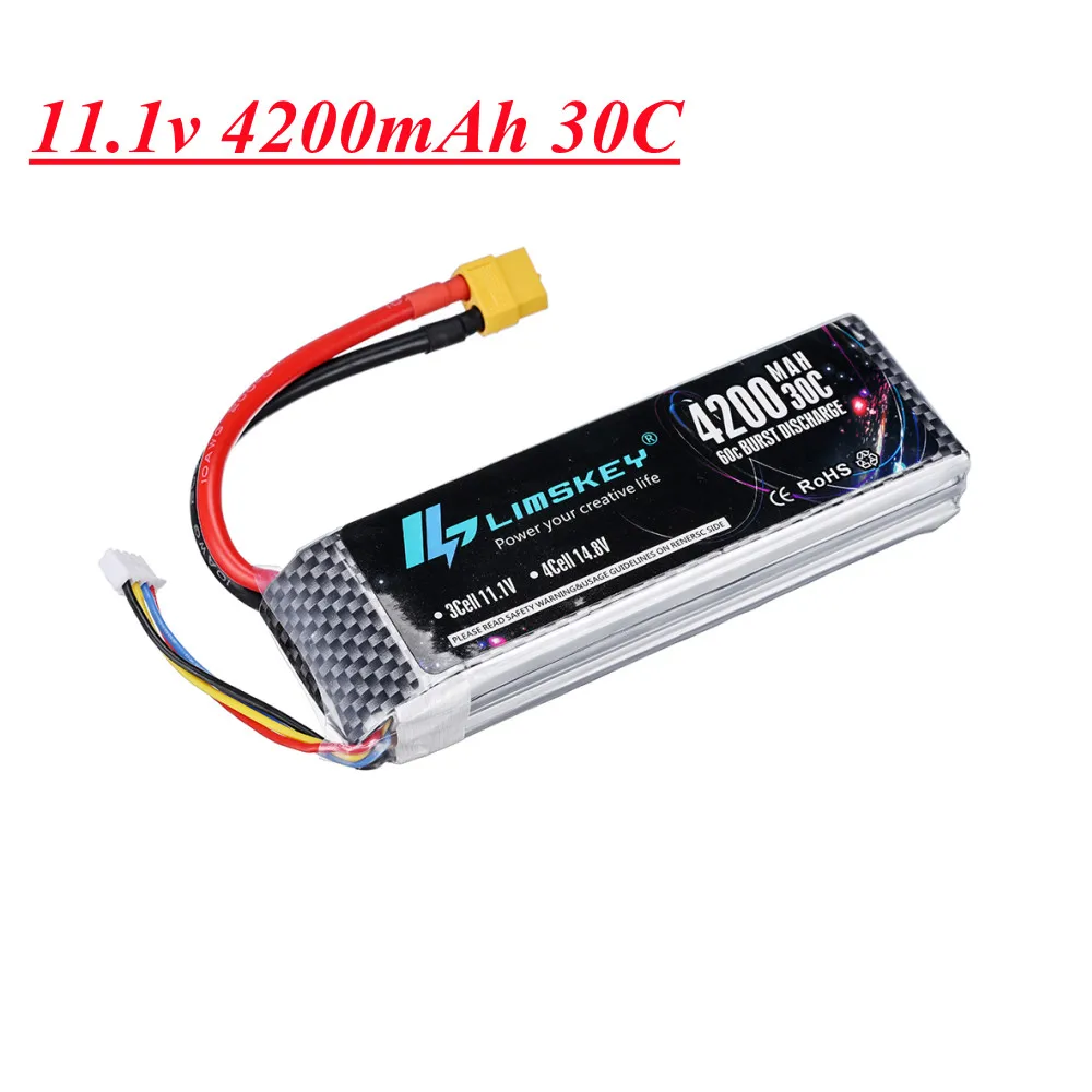 11.1V 4200mah 30C Lipo Battery For Remote Control Toys Helicopters Airplanes Trucks Cars parts Accessories 11.1v 3S Battery XT60