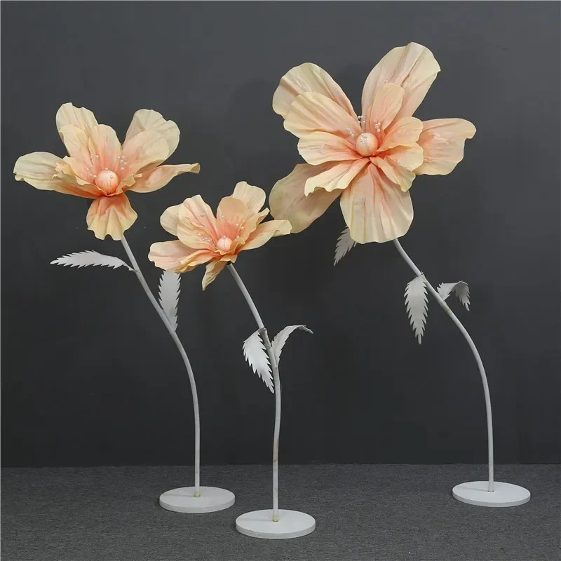 Artificial Silk Mesh Foam Flowers Wedding Stage Decoration Road Lead Props Window Ornament Party Event Floral Arrangement