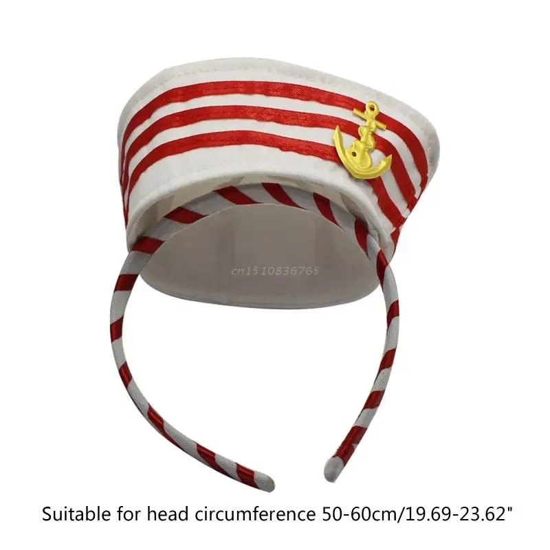 Creative Hair Band Women Students Halloween Cosplay Hairband Sailor Yacht Hat Shape Headbands Delicate Hair Hoop