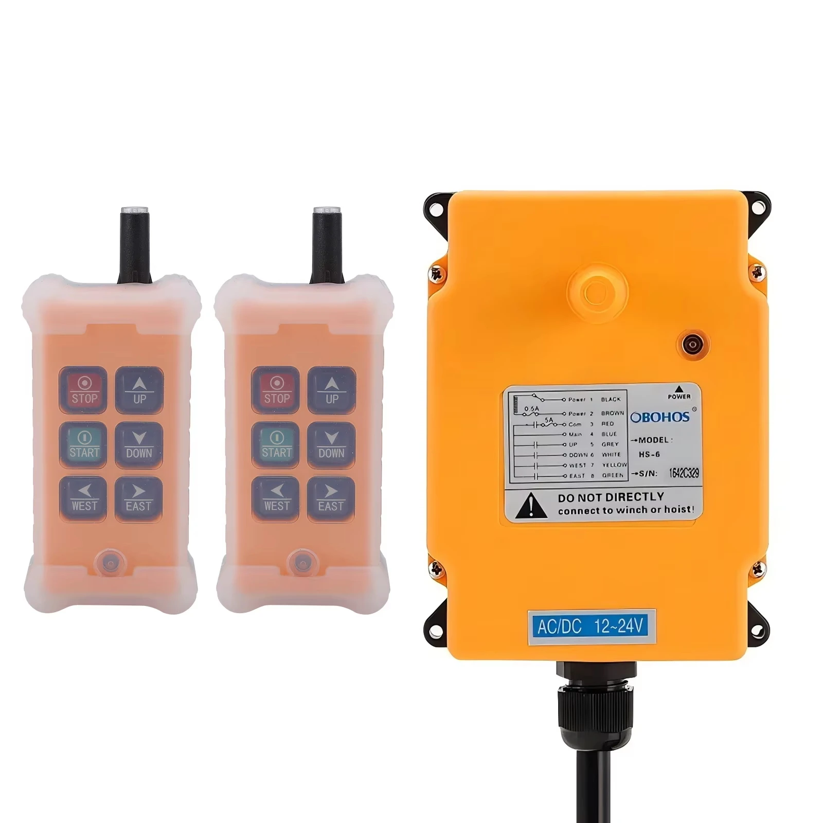 OBOHOS hs-6 6 チャンネルホイストクレーン無線コントローラシステム 