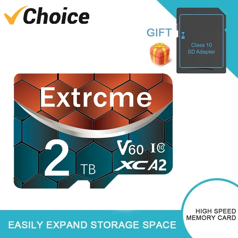 แฟลชการ์ด2TB ของแท้การ์ด Mini Micro TF SD การ์ดความจุ512GB Class10 128GB บัตร TF ความเร็วสูงสำหรับพีซีโทรศัพท์กล้อง