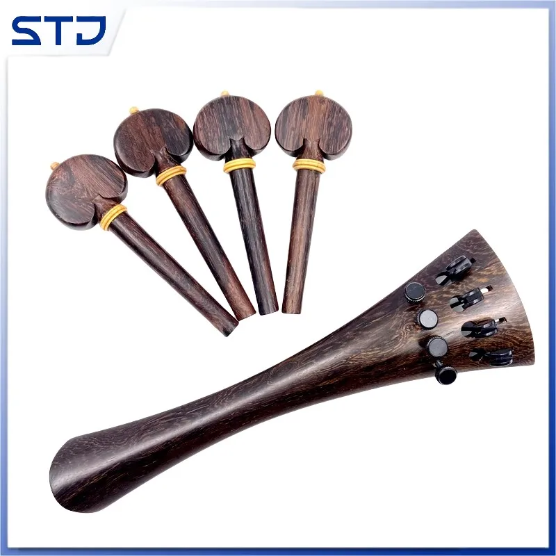 Nature Ox horn wood double row 4/4 cello tailpiece&tuning pegs&tuners，Cello parts fittings