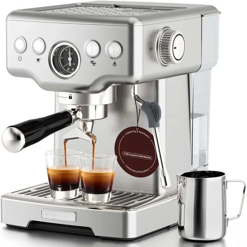 

Espresso Machine Steam Professional Coffee Machine Removable Coffeeware For Home Barista Kitchen Appliances