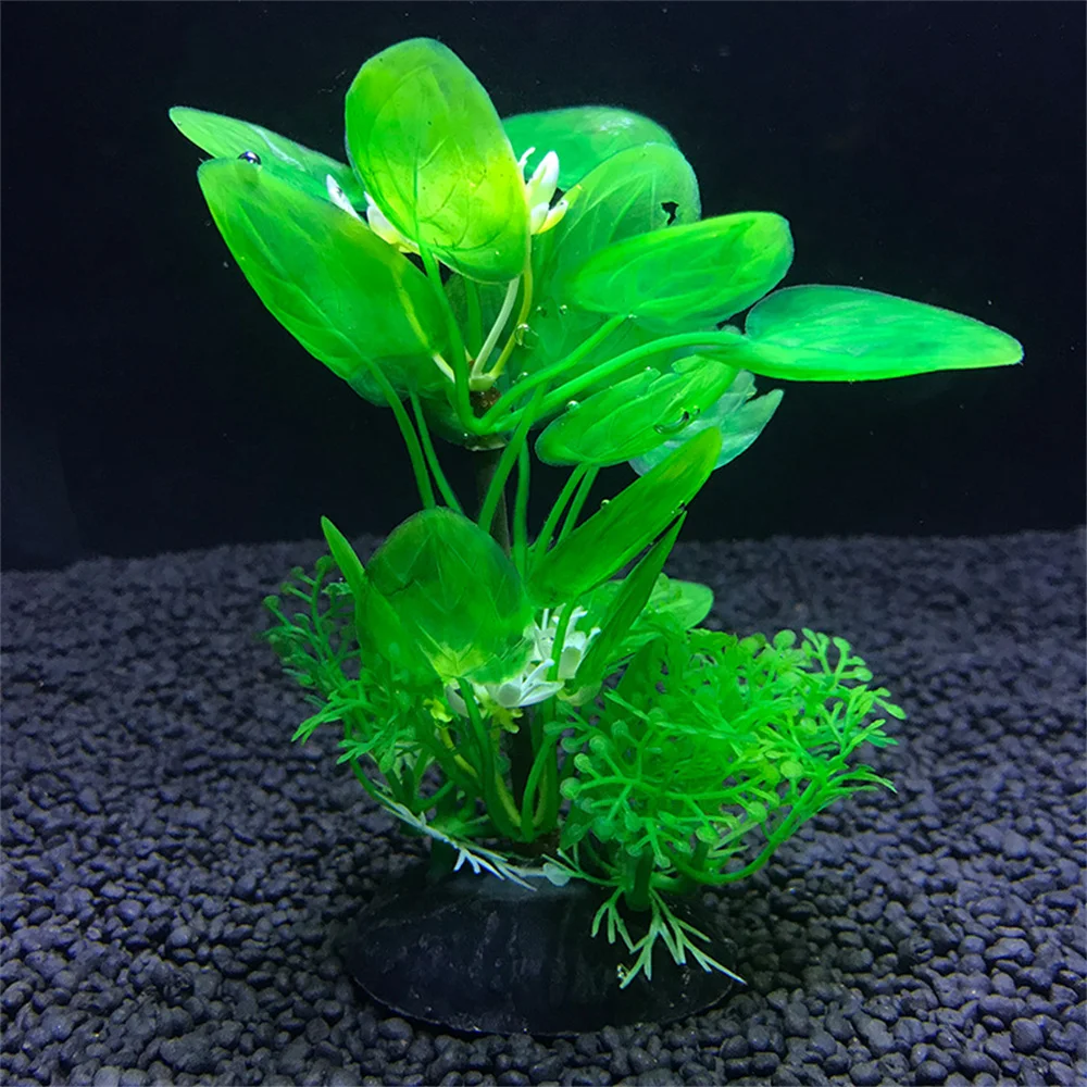 Artificial Decor Ornament Fish Tank Landscape Simulation Creative Plant Water Weeds Pseudoflowers Simulation Vase Plastic Plants