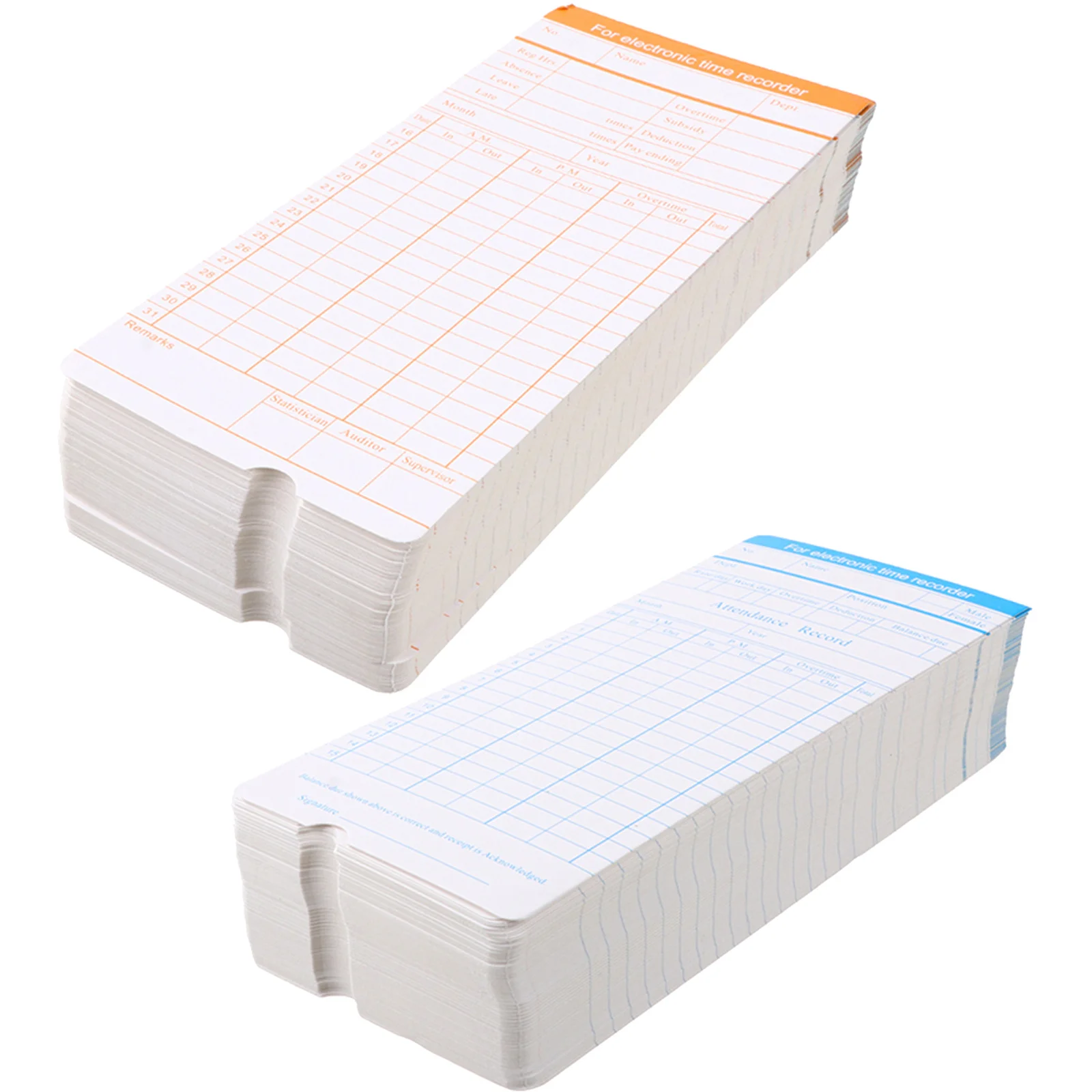 Attendance Paper Monthly Clocking Cards Office Time Record Cards Staff Commuting Time Recorder Employee Timecards Office