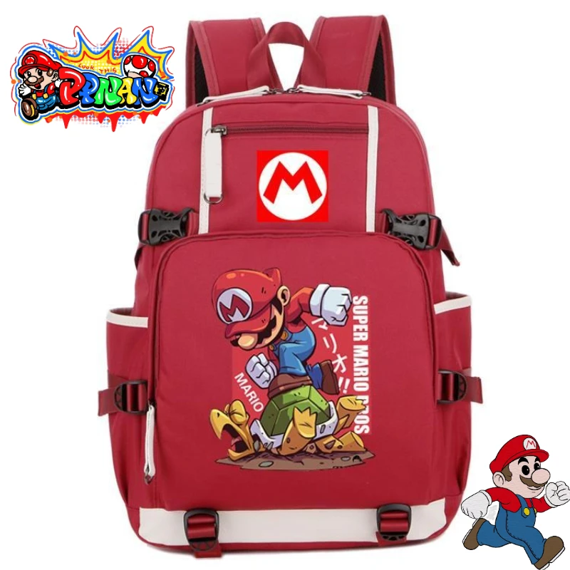 

Super Mario cartoon cute school bag creative personality anime unisex computer bag travel storage backpack gift wholesale