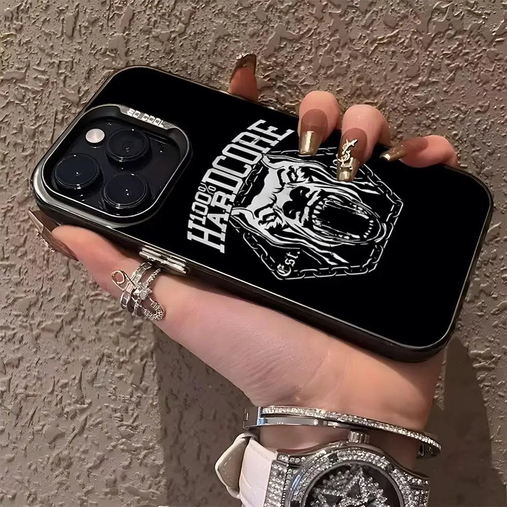 100 Hardcore Dog To The Bone Phone Case Matte Colored Silver Phone Case For Iphone 16 15 14 Pro 13 12 Plus 11 7 8 X Cover