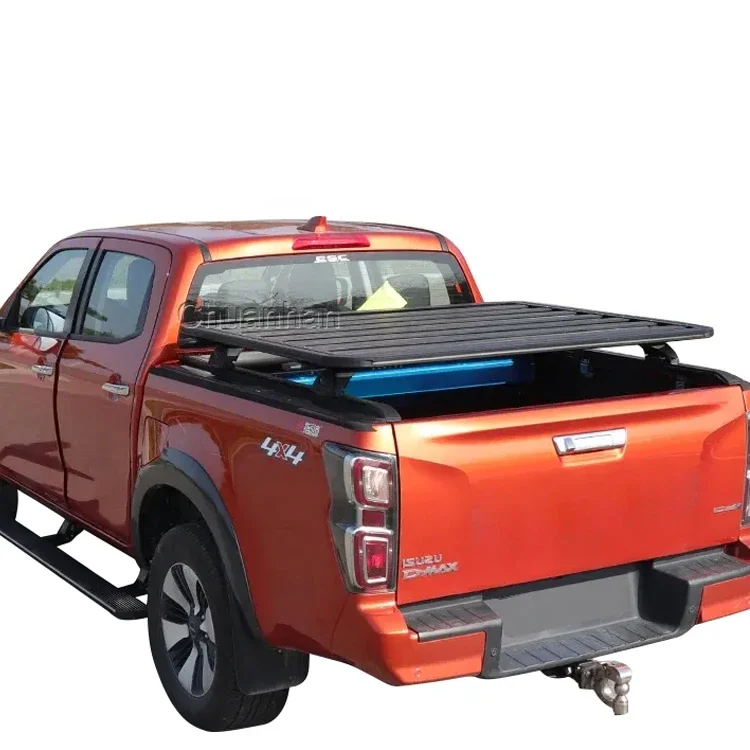 

Pickup Aluminum Luggage Cargo Carrier Platform Basket Flat Roof Rack for Hilux Dmax Ranger