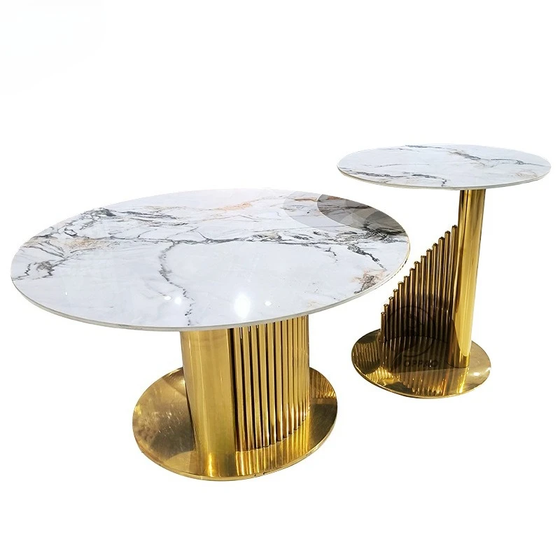 

Nordic, light luxury, rock slab, coffee table, modern, simple, home, living room, stainless steel