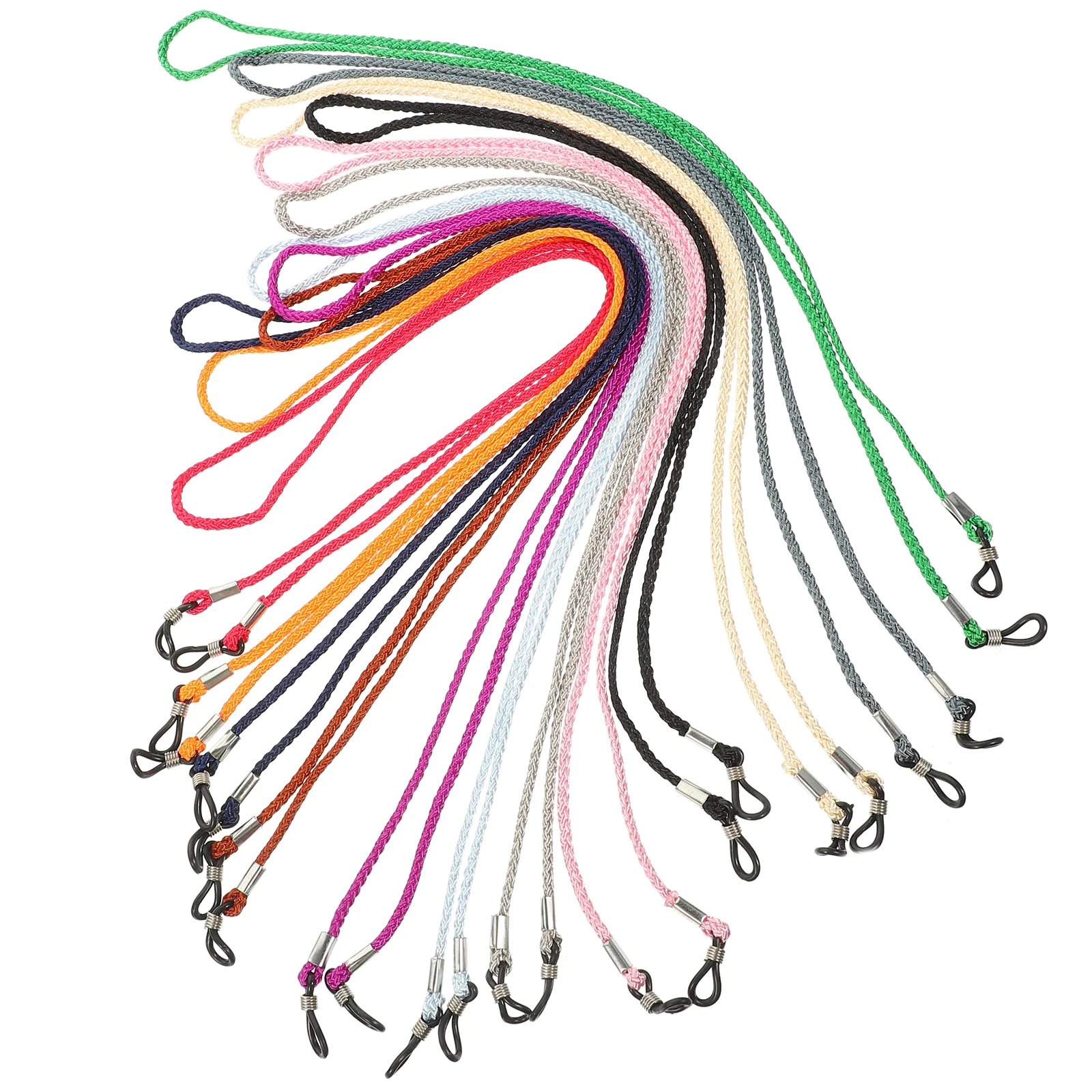 

12pcs Glasses Cord Anti-Slip Chain Eyeglasses Ropes Necklace Strap Holder Mixed Color Durable Sports Running Hiking for Eyewear