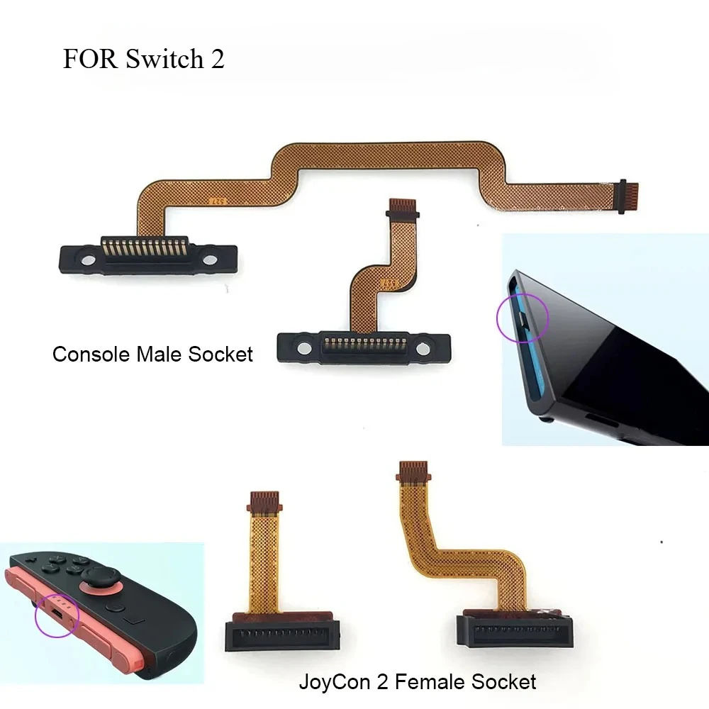 

5pc Original For Nintendo Switch 2 JoyCon Handle Magnetic Left Right Slide Block Linker For NS2 Console Link Block Male Socket
