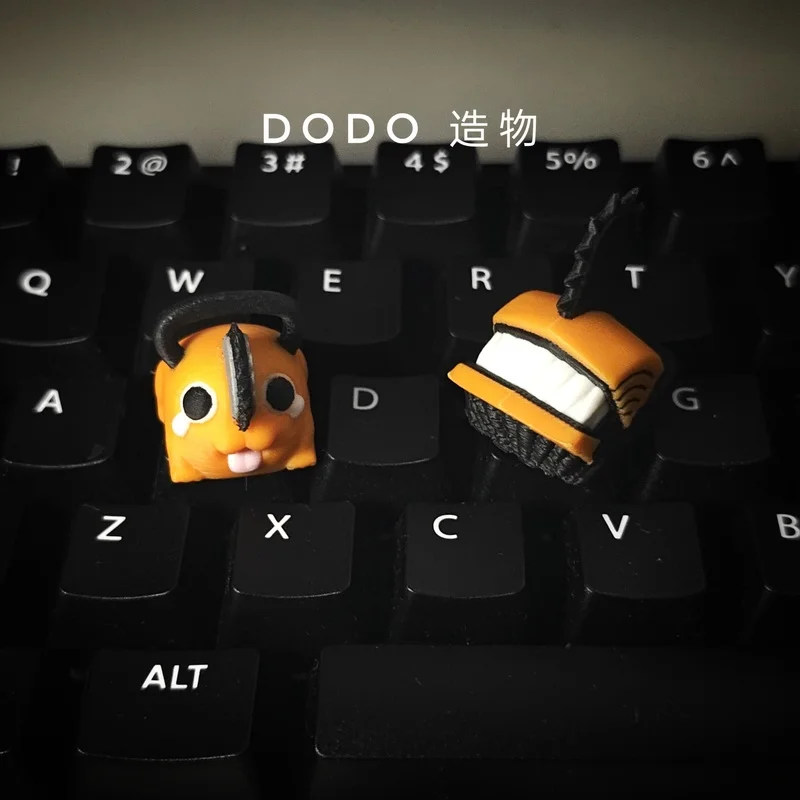 

chainsaw themed keycaps Denji Pochita customized PLA material ESC position DIY cross axis 3D printing process cute Q-version