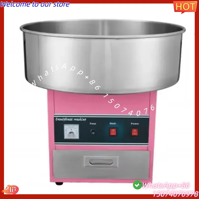 2026 Automatic New Professional Stainless Steel Cotton Candy Machine with Milk Sugar High Efficiency 110V/220V Commercial Use