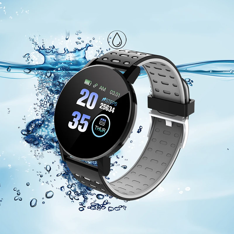 119 Smart Watch Men Women Heart Rate Blood Pressure Monitoring Bluetooth Smartwatch Fitness Tracker Watch Sport For Android IOS