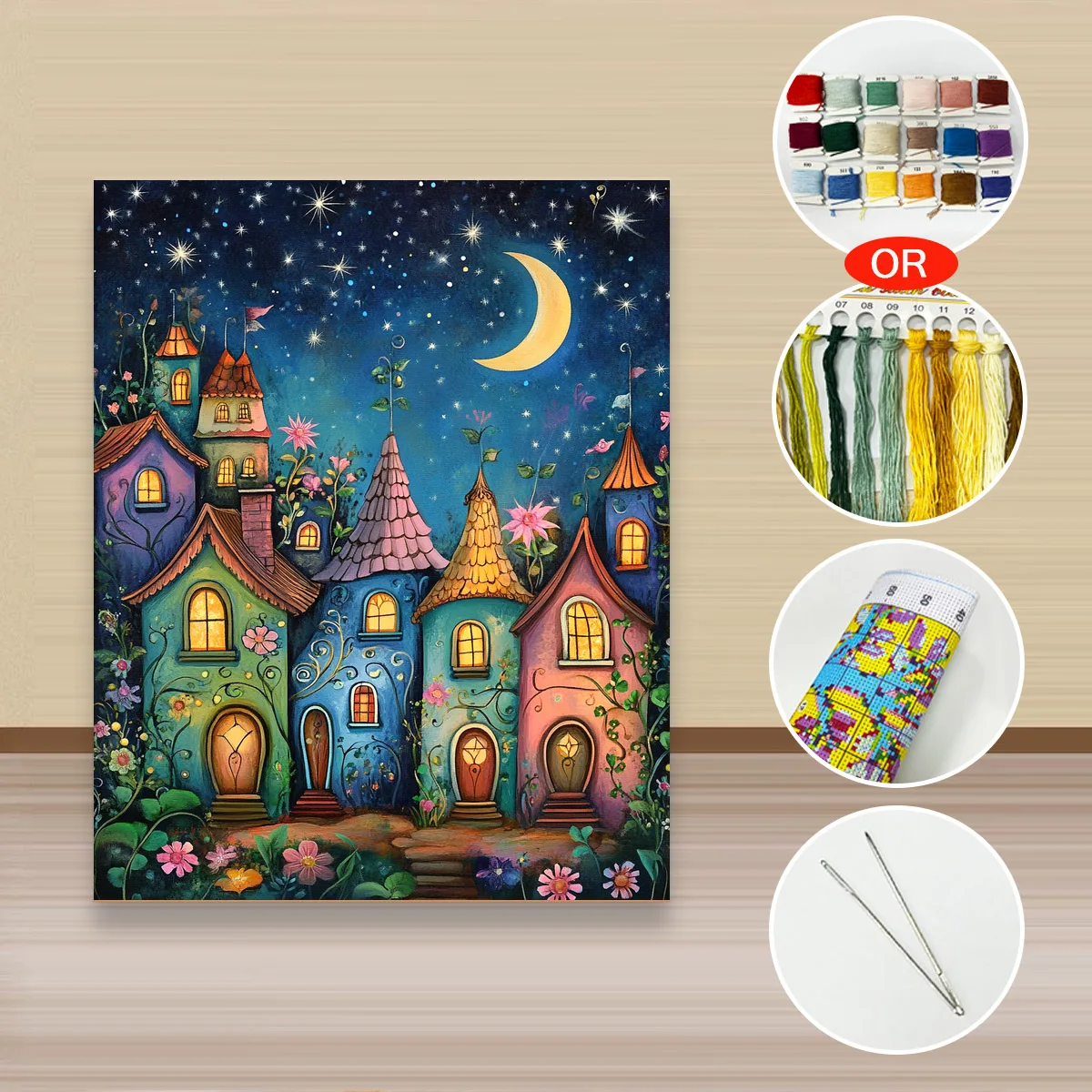 1 Stück 40x50cm/15,7x19,69 Zoll, 11Ct/14Ct Kreuzstich-Set, DIY Valentinstagsgeschenk, Stickerei-Set für Festivals, Porträts – Detail 4