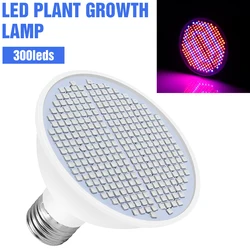 KEBINCPLED Led Grow Light E27 Full Spectrum Phyto Lamp Plant Bulb Growth Light Hydroponics 200 300Leds Greenhouse Lamp Grow Tent