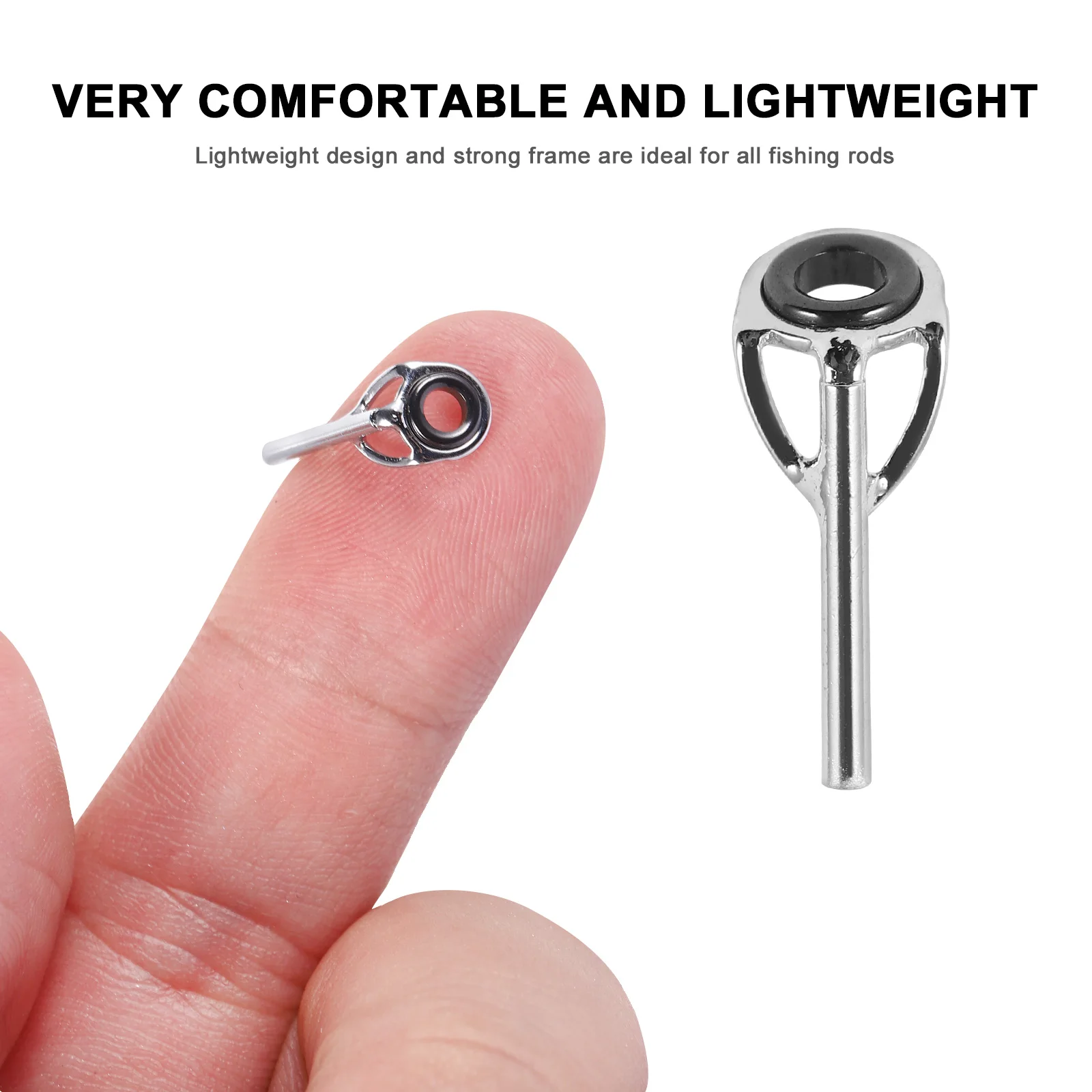 

20pcs Fishing Rod Guide Sturdy Durable Accessories Smooth Ring Arranged Tool Easy Install Store Repair Kit Fishing