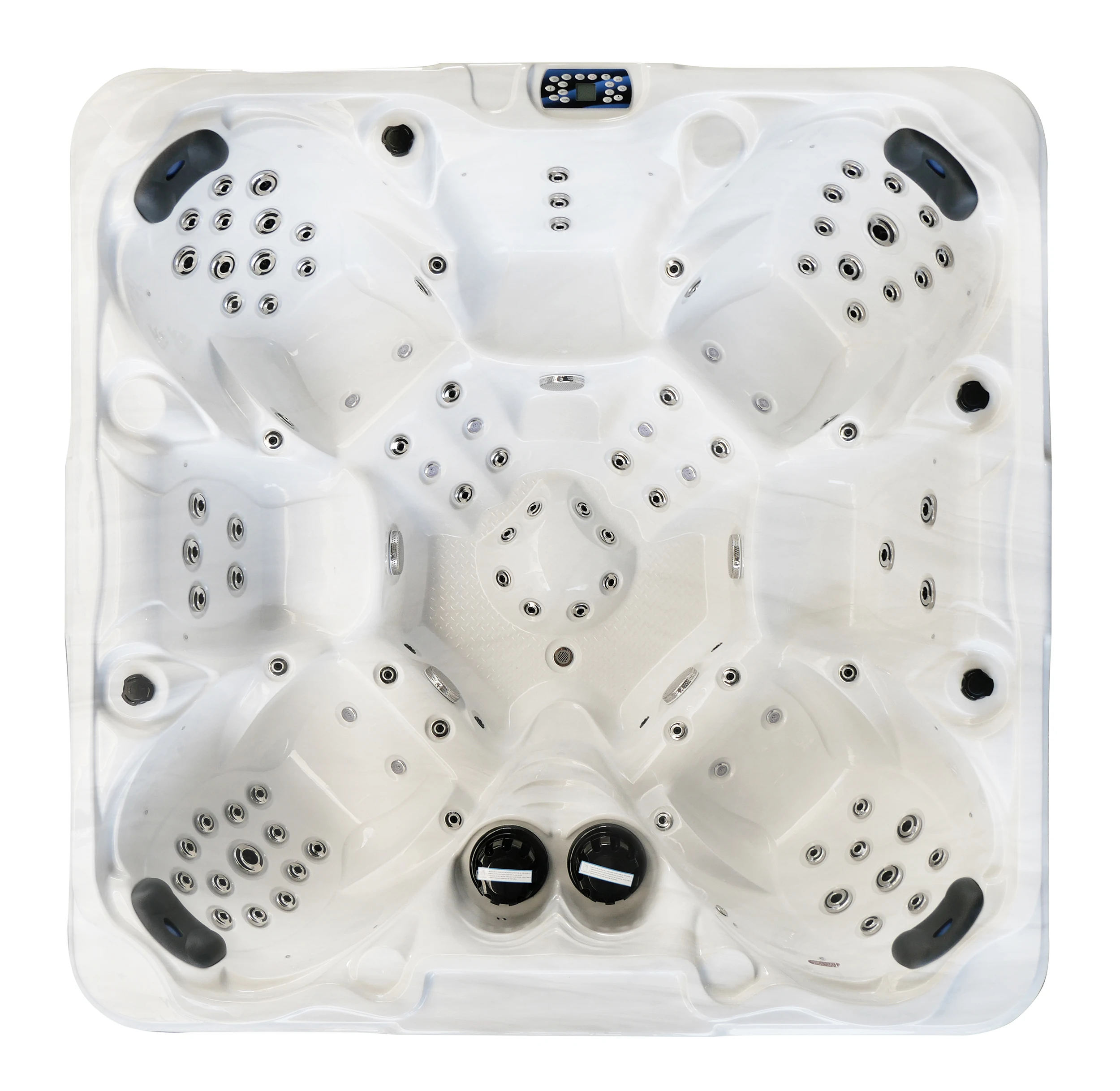 Custom 7 Person 105 Pcs Jets Whirlpool Hot Tub For Sale Outdoor Spa Balboa Jacuzzier Outdoor Spa Luxury Spa Tub With LED Ligjts