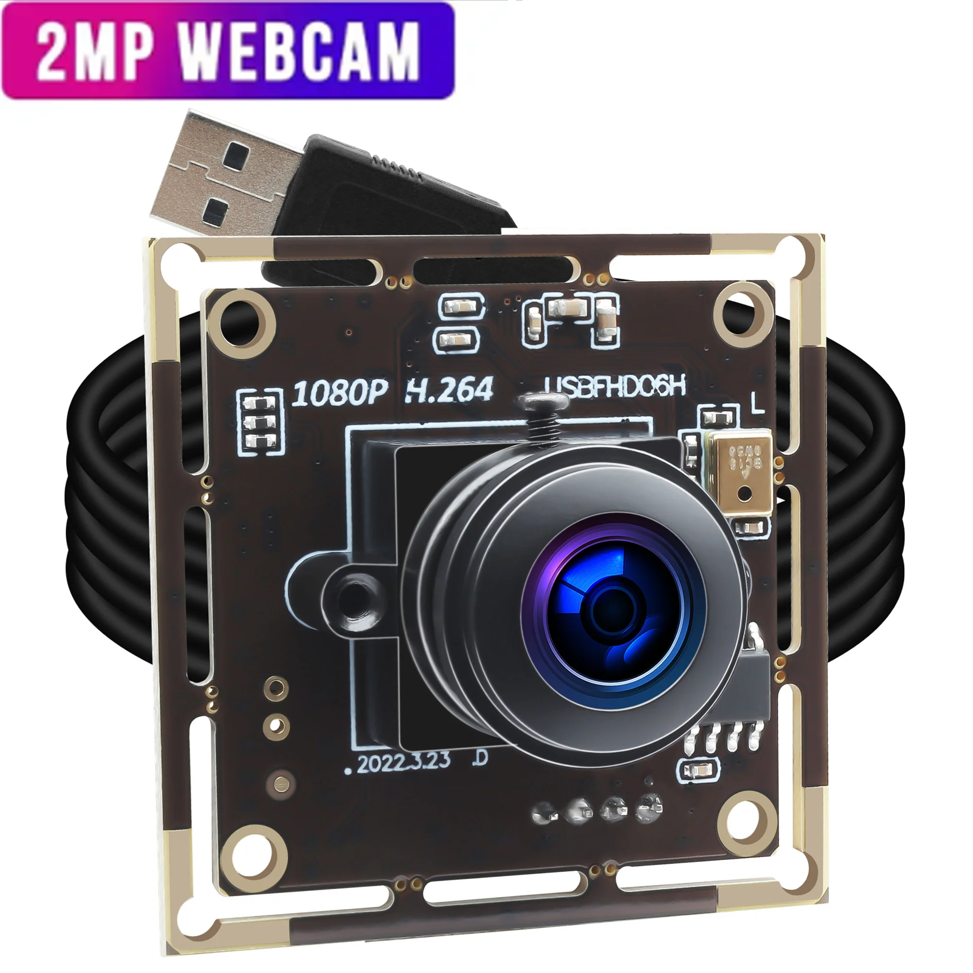 

Широкоугольная USB-камера ELP с модулем 1080P, объектив «рыбий глаз», камера для освещения, камера с низким уровнем освещенности, дневная и Ночная камера для ПК, камера для мониторинга