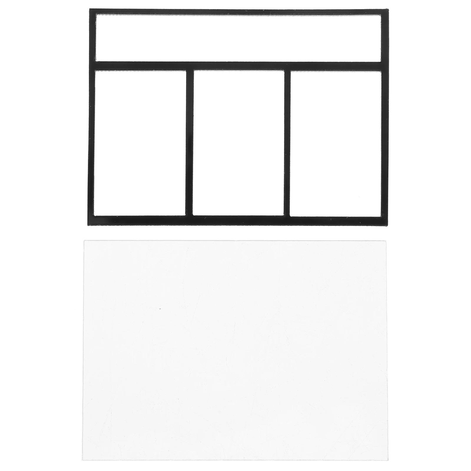 

2 Pcs Tiny House Windows 1:25 Material Diy Furniture Sand Table Hand-assembled Dollhouse Acrylic