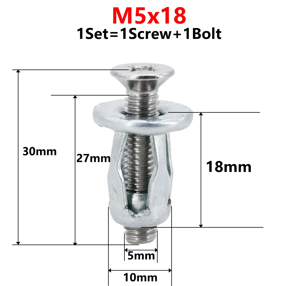 M4 M5 M6 M8 Molly Jack Nut Hex Phillips Screw Rivet Nut Set Metal Petal Shape License Fixing Pancel Clamp Rivnut Rivets Inserts image 3