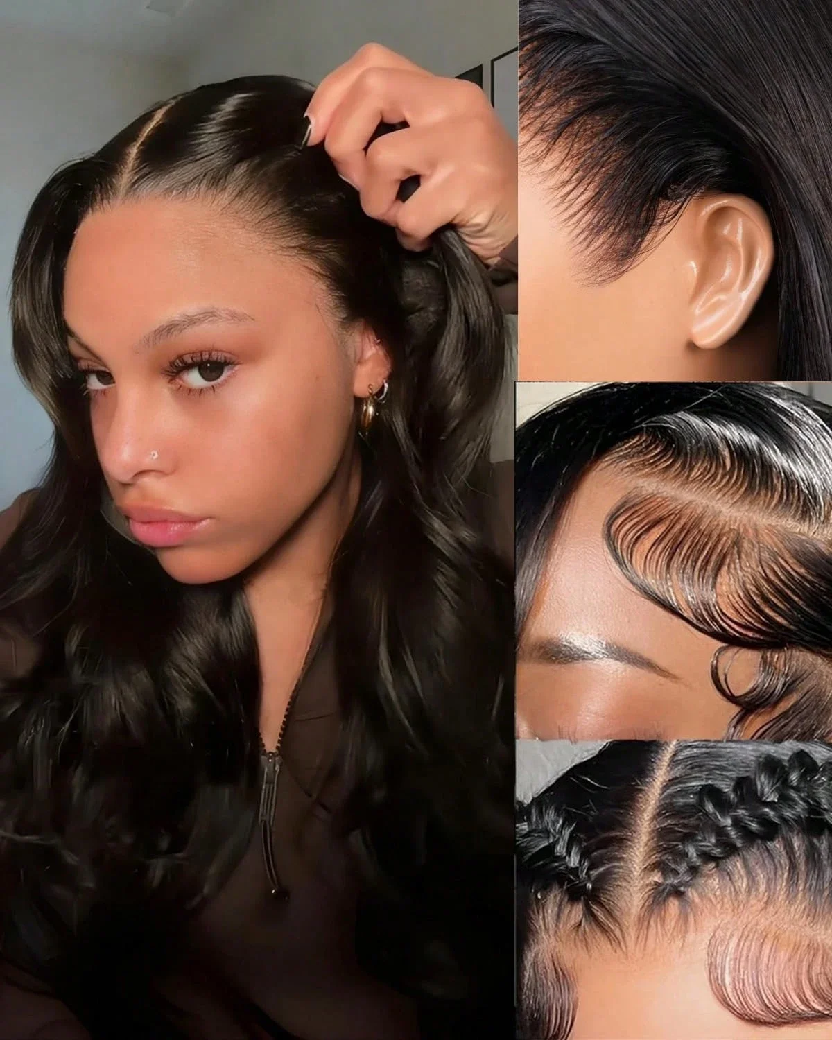 

Парик Durgio13x4 Body Wave с прозрачной кружевной основой и эластичной лентой для легкой установки