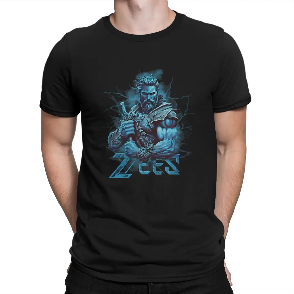 Men Zeus God Of Hero T Shirt Marvel Thunderbolts 100% Cotton Tops Funny Short Sleeve Round Collar Tees Party T-Shirts