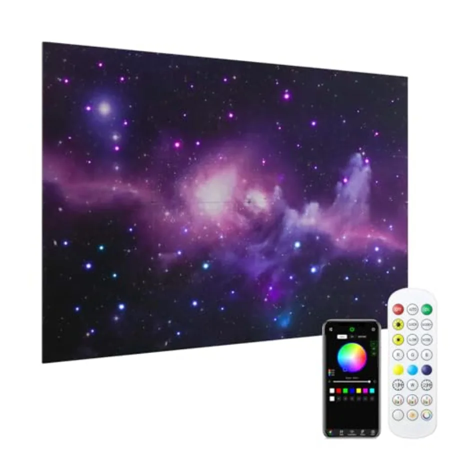 

【New model】8 Pack Sound Proof Foam Panels for Walls 48" X32" Art Acoustic Panels Soundproof Wall Panel with Fiber Optic Starlig