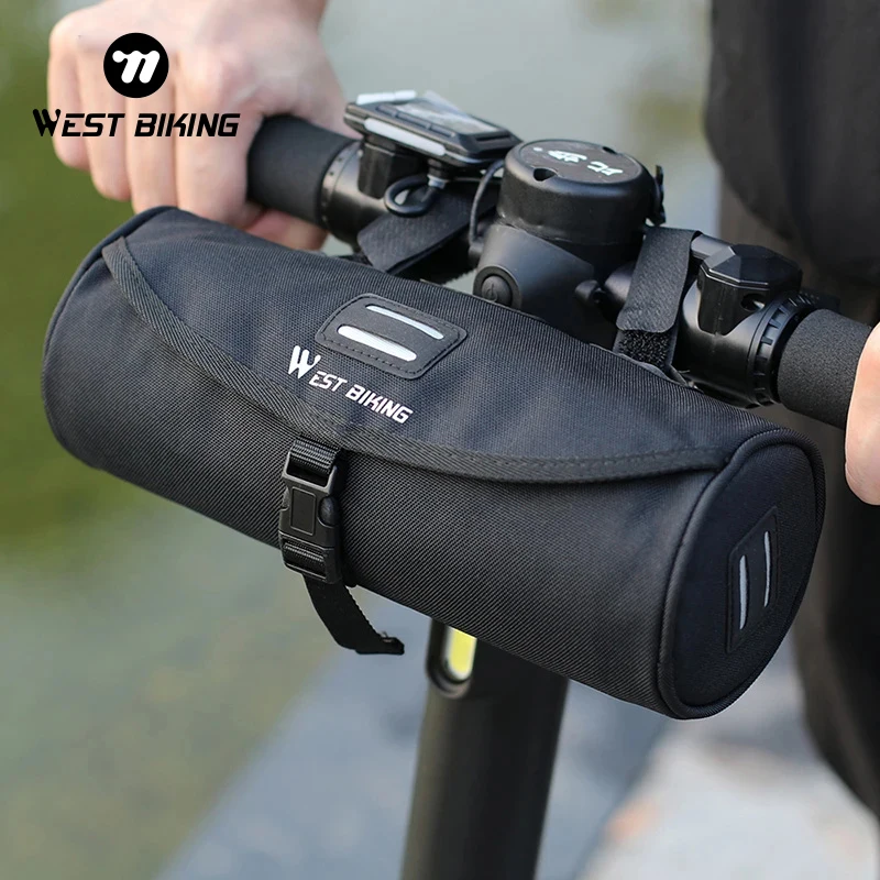 

WEST BIKING Bike Frame Tube Bag 1L Capacity Scratch-Resistant MTB Road Mountain Bike Cycling Tools Bag with Shoulder Strap