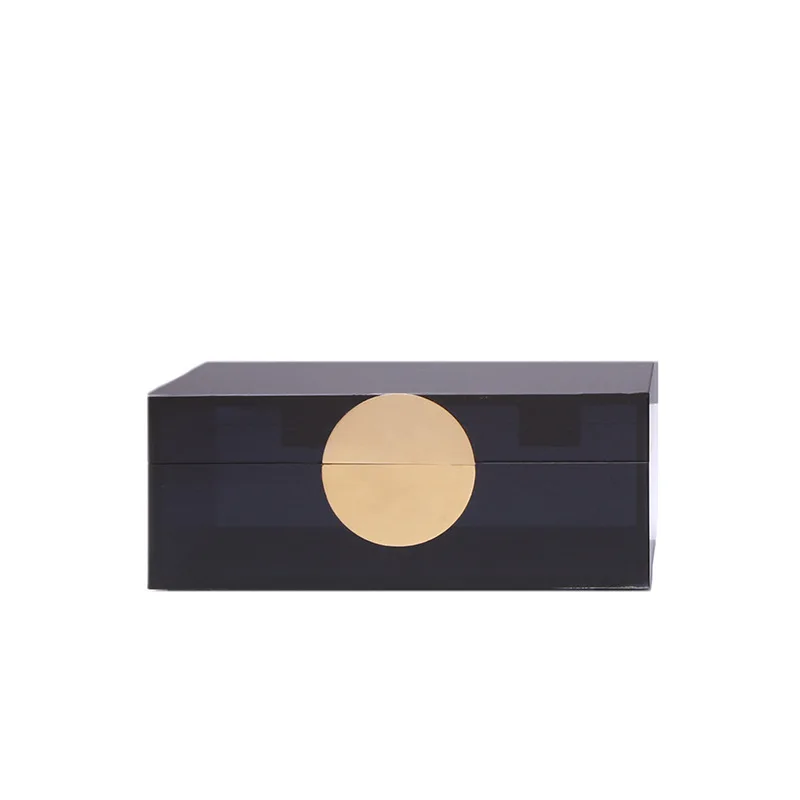 

Black acrylic jewelry box, plastic handicrafts, home decoration jewelry box ornaments, soft decoration accessories