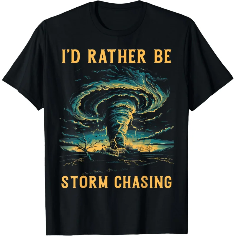 Tornado Chaser Meteorologist Storm Pattern Printed Women's T-shirt