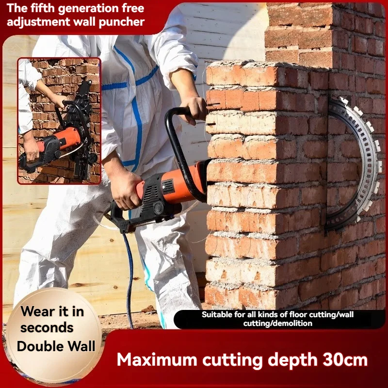 220V 30mm No Adjustment Required Electric Cutting Concrete Saw 8900W High Power Wall Ring Cutting Machine