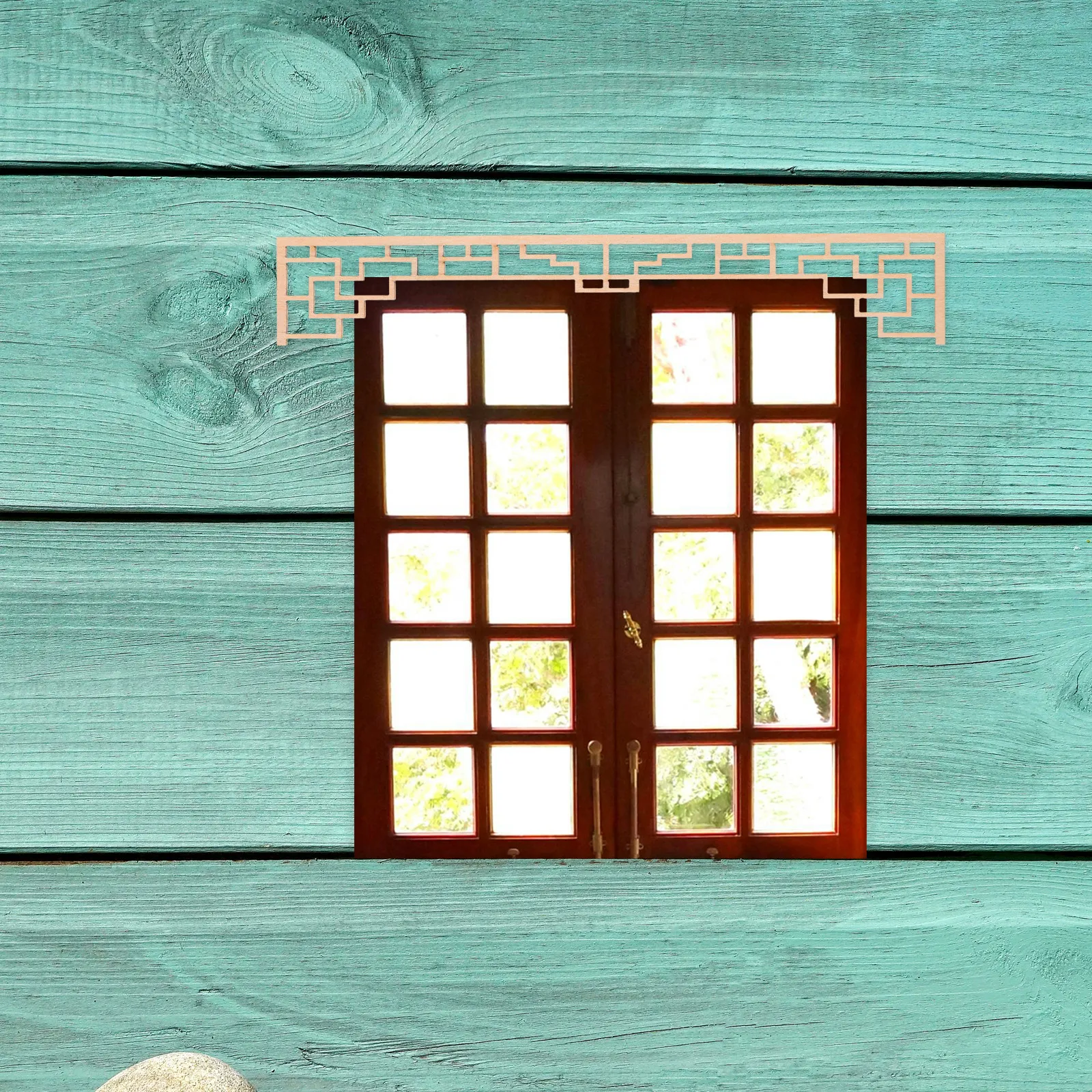 4 szt. Miniaturowe ekraniki z chińską architekturą, niedokończone drewniane rzeźbione dekoracje narożne, zestaw DIY do mini domków, materiały do rękodzieła.