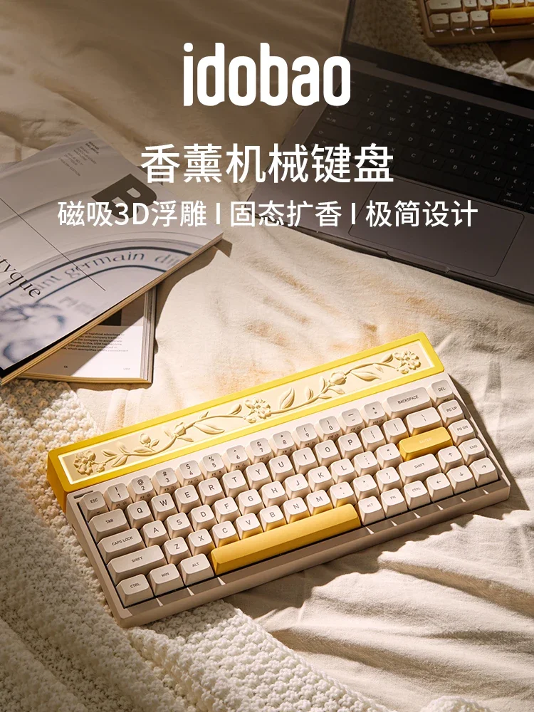 idobao ID68 Gamer Mechanical Keyboard 2Mode USB//Bluetooth Wireless Keyboard 68keys Hot-Swap RGB Backlight Gaming Keyboards Gift