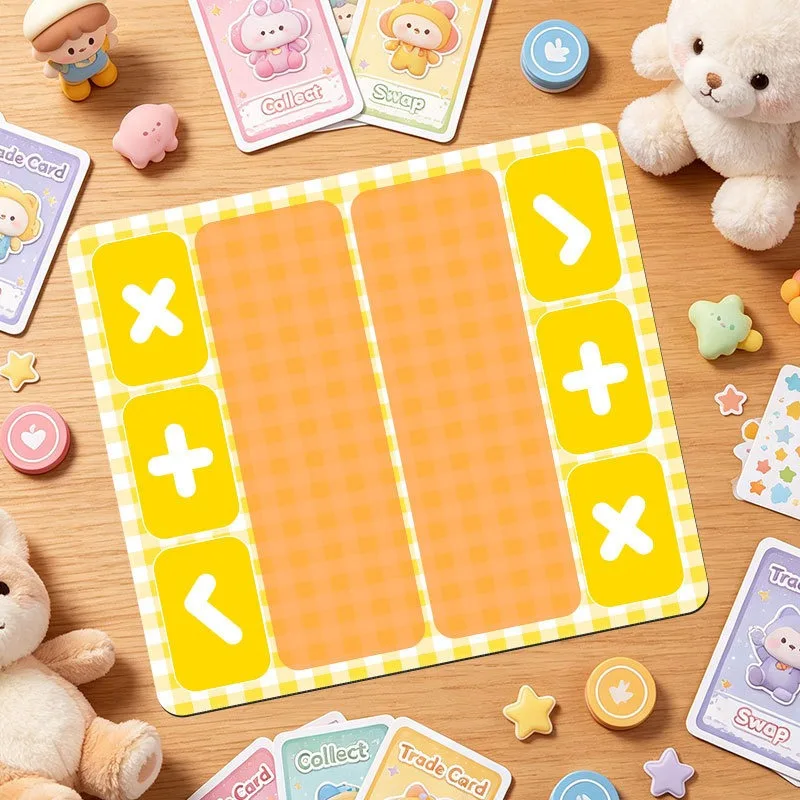 Trading table mat with trading activity layout, anti-slip base, creative pattern design, suitable for card trading board games