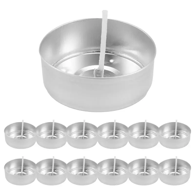 AT44 - Juego de 150 Portavelas de Aluminio para Té, Kit para Hacer Té con 150 Mechas para Velas, Velas Vacías para Amantes de las Velas