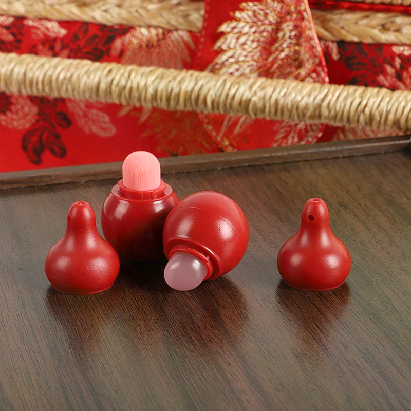 Mini Kalebasvormige Siliconen/Nylon Lippenselen Draagbare Lippenstift & Lippenbalsem Applicator Met Dop Perfect & Smudge Tool