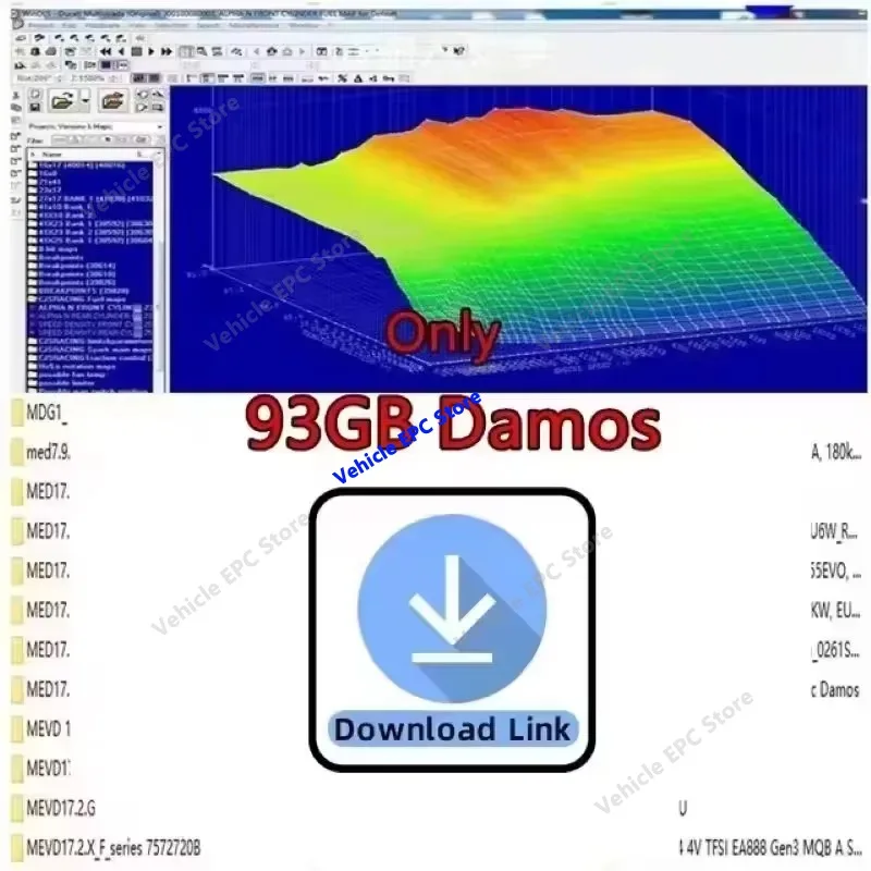 NEW for WINOLS DAMOS Mappacks 93GB– ECU Chip Tuning Data Files for Cars Big Archive of Maps All Data Packs with WinOLS Software