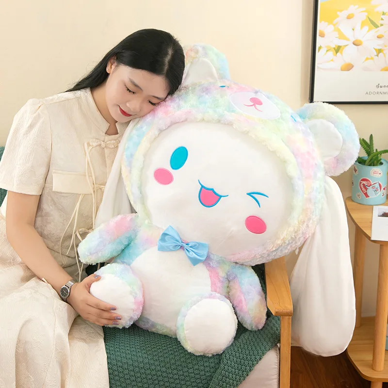 Big Size Sanrio Kawaii Cinnamoroll Dog Plush Toys Pillow Stuffed Animal Comfort Soft Dolls Kids Birthday Gift Cartoon Anime Toy