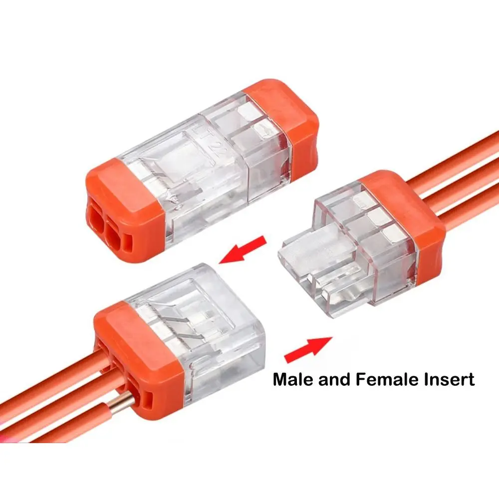 1PC Docking type Mini Quick Wire Connector Universal Compact Electrical Wiring Connectors Push-in Butt Conductor Terminal Block