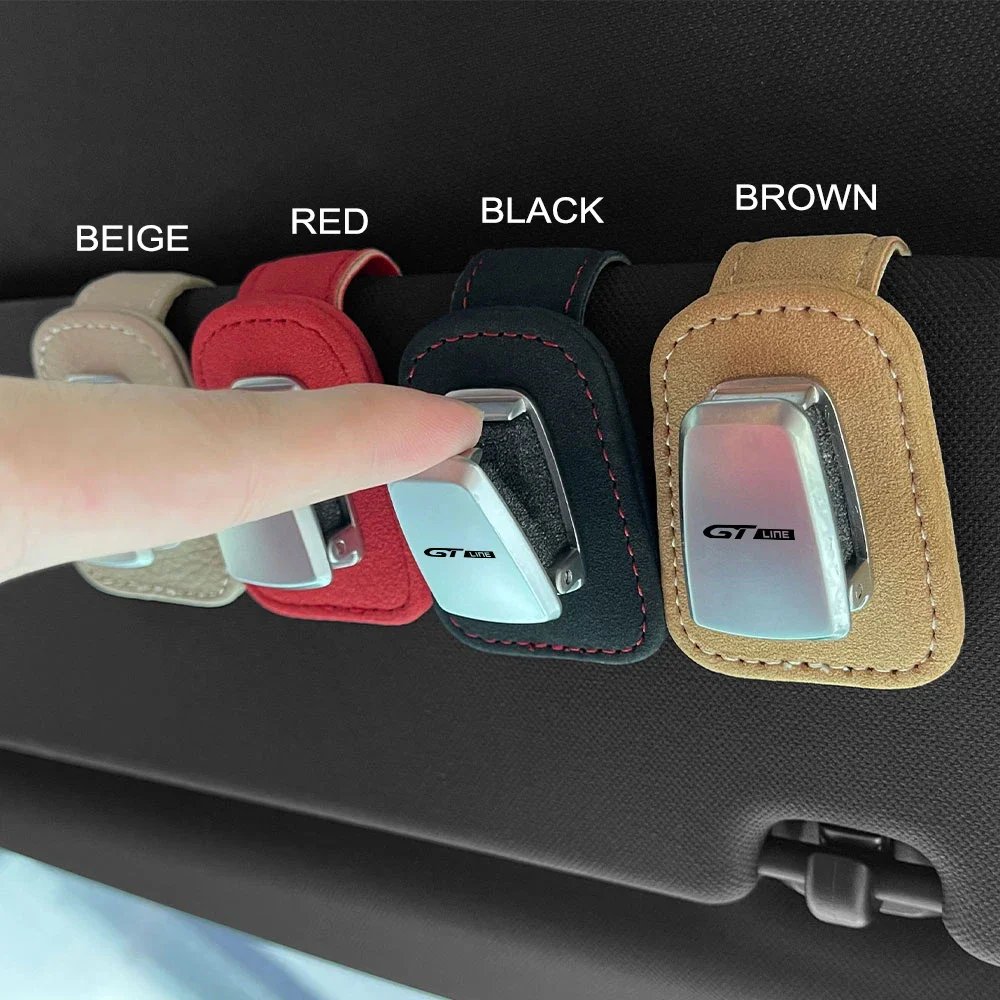 For Peugeot GT GTline 3008 308 T9 208 508 2008 Rifter 5008 207 206 408 108 4008 Car Sun Visor Glasses Clip Interior Accessories
