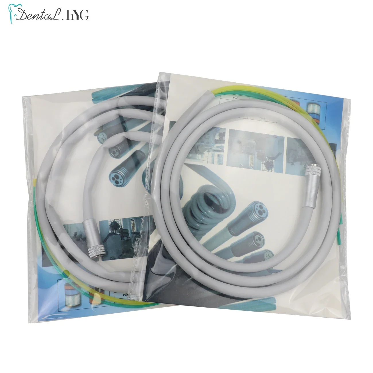 1 PCS Dental 4/2 Holes Handpiece Hose Tube with Connector For High Speed Handpiece Dentistry Material