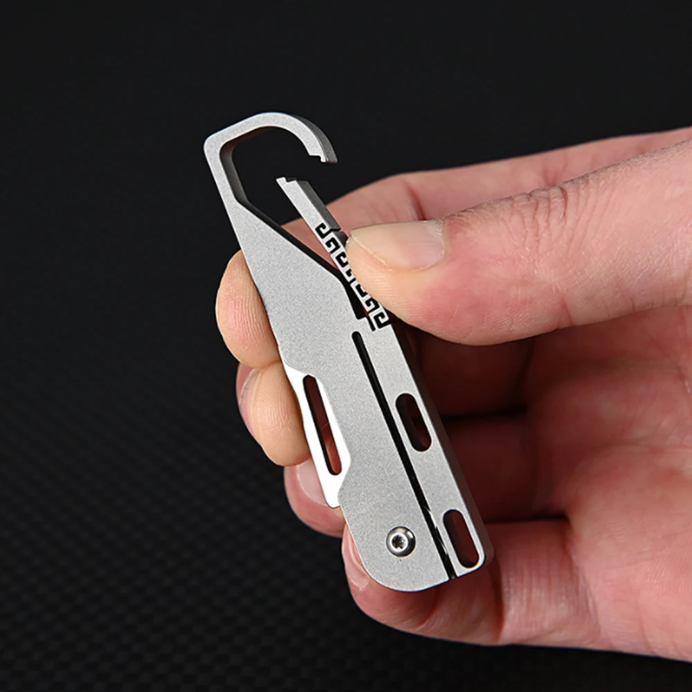 Titanium alloy Folding knife Demolition Express Portable Micro Keychain Pendant High Hardness Folding Portable EDC Knife