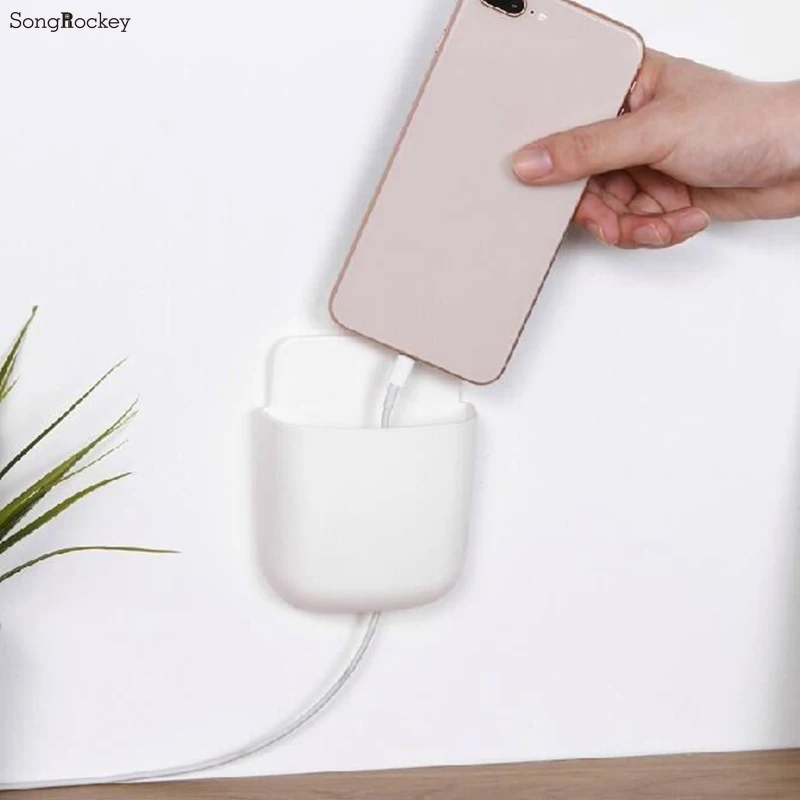 1PCS Hole-free Remote Control Storage Rack For Household Items Wall-mounted Living Room Bedroom Remote Control Line Storage Box