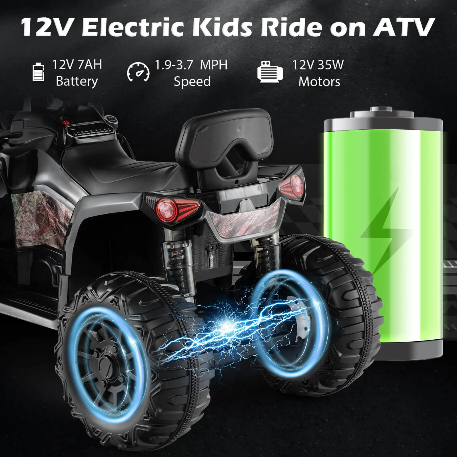 子供用電気自動車,ATVに乗る,4輪駆動,音楽とヘッドライト,ソフトスタート,12V