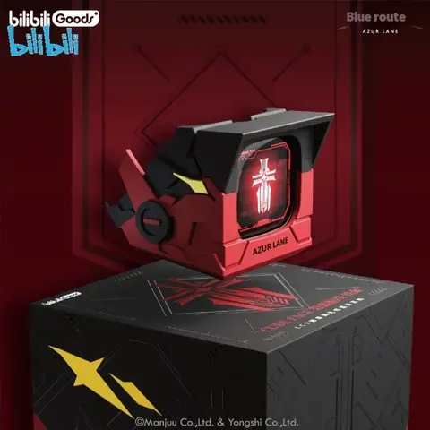 Bilibili Gaming Earphones Goods Cube Face AZUR LANE Iron Blood LCD Touch Screen True Wireless Bluetooth Earphones Accessories