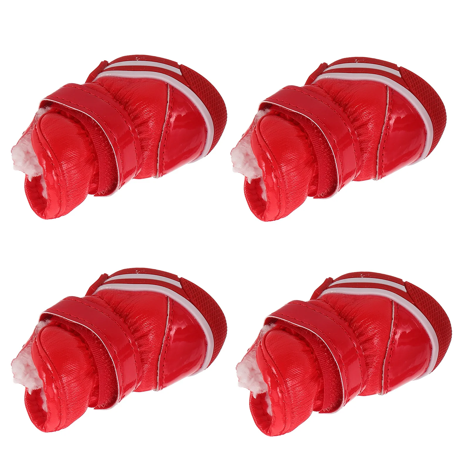 

4pcs Pet Snow Boots For Small Dogs: Waterproof Non-Slip Fleece Lined Dog Booties Adjustable Winter Puppy Shoes For Hiking