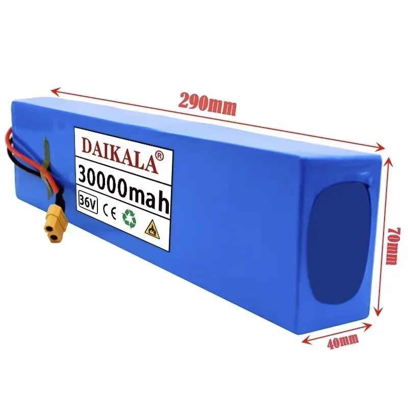 18650 30000mAh 36V lithium battery pack suitable for high-capacity rechargeable batteries in power tools, solar lights, and UPS
