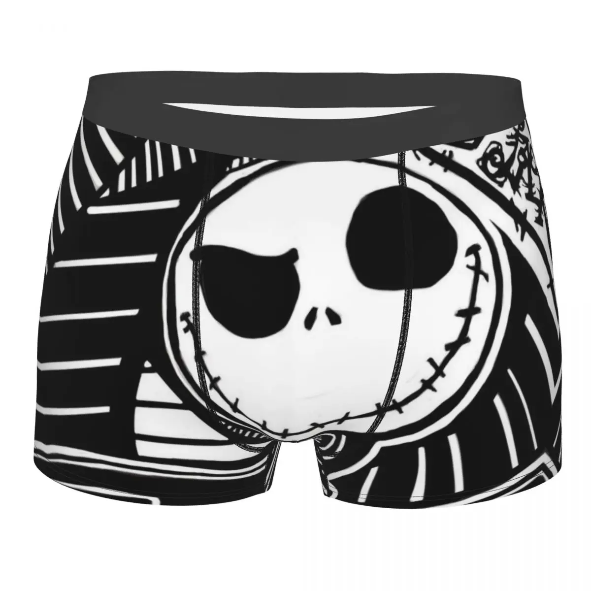 Nightmare Before Christmas Underwear Men Skellington Halloween Skull Boxer Briefs Shorts Panties Soft Underpants For Homme